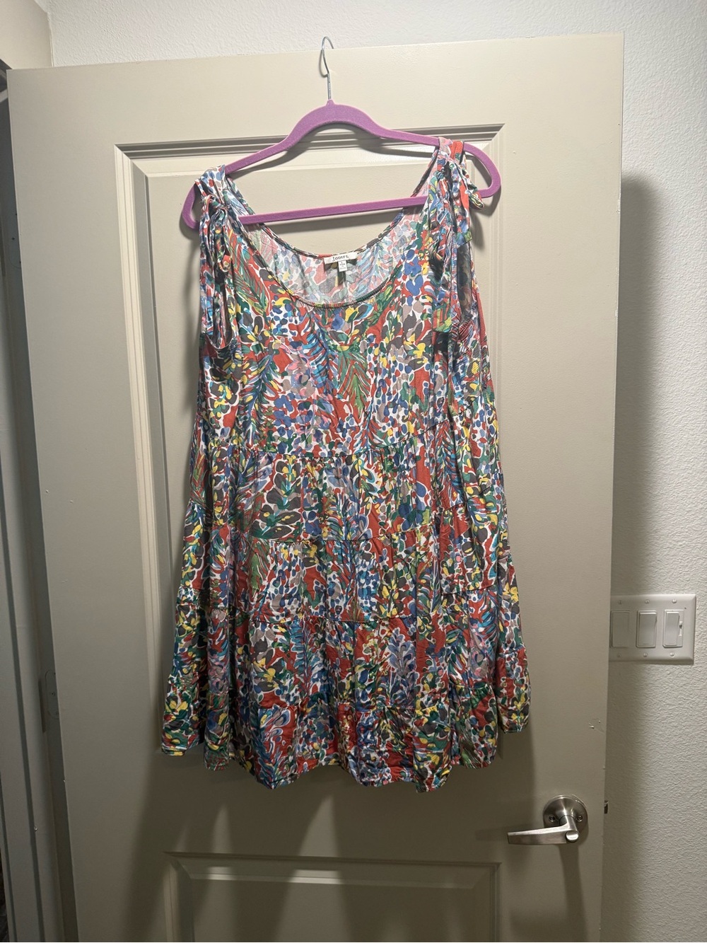 JODIFL Multicolor Floral Mini Dress — Red, Blue, Green, Yellow
